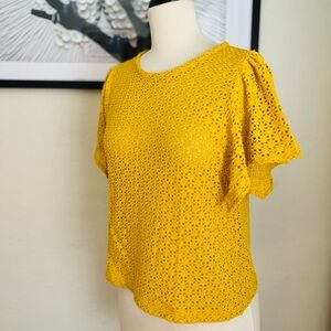 Madewell Texture & Thread Yellow Top